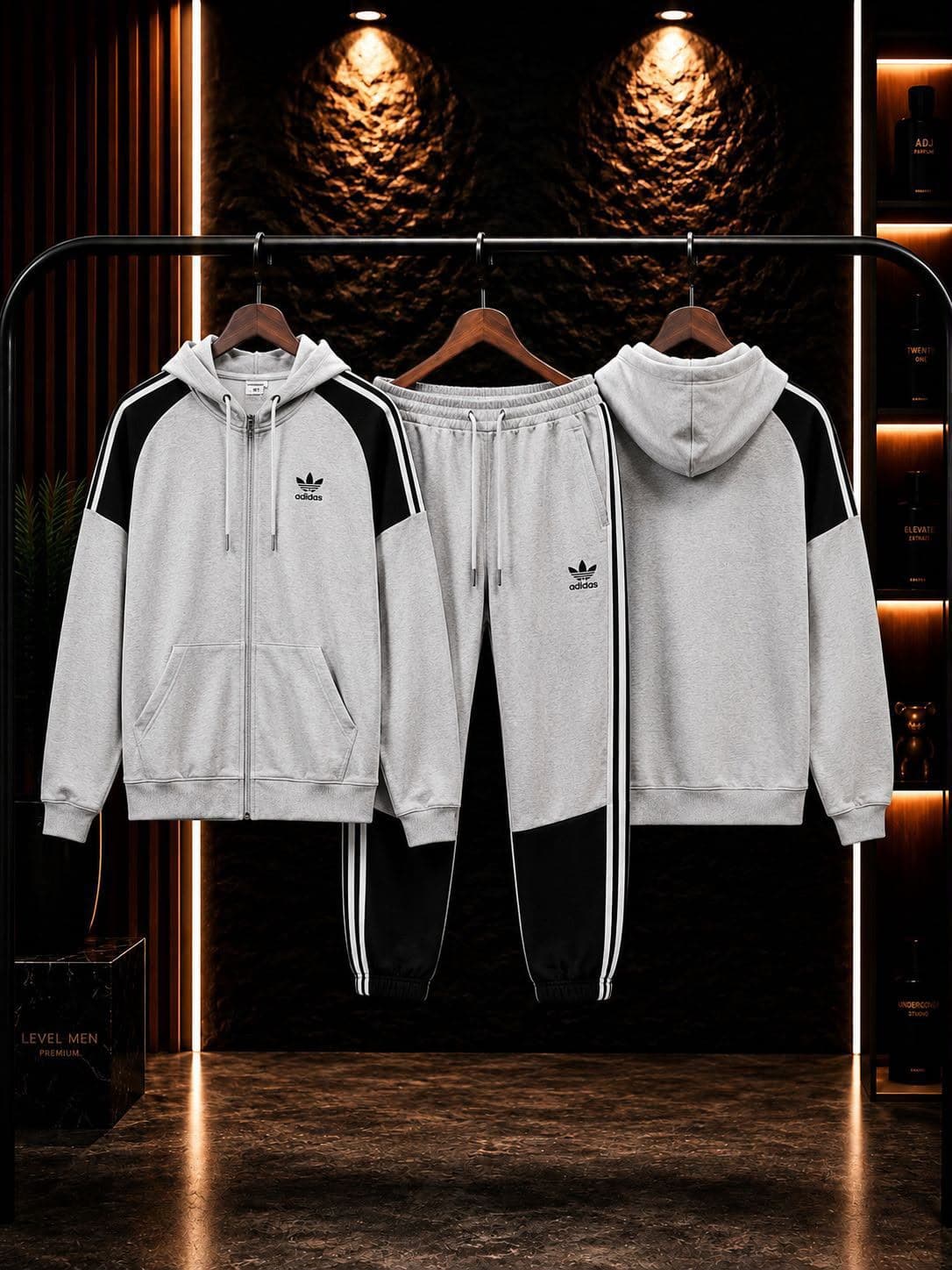 Conjunto Adidas Gris 1