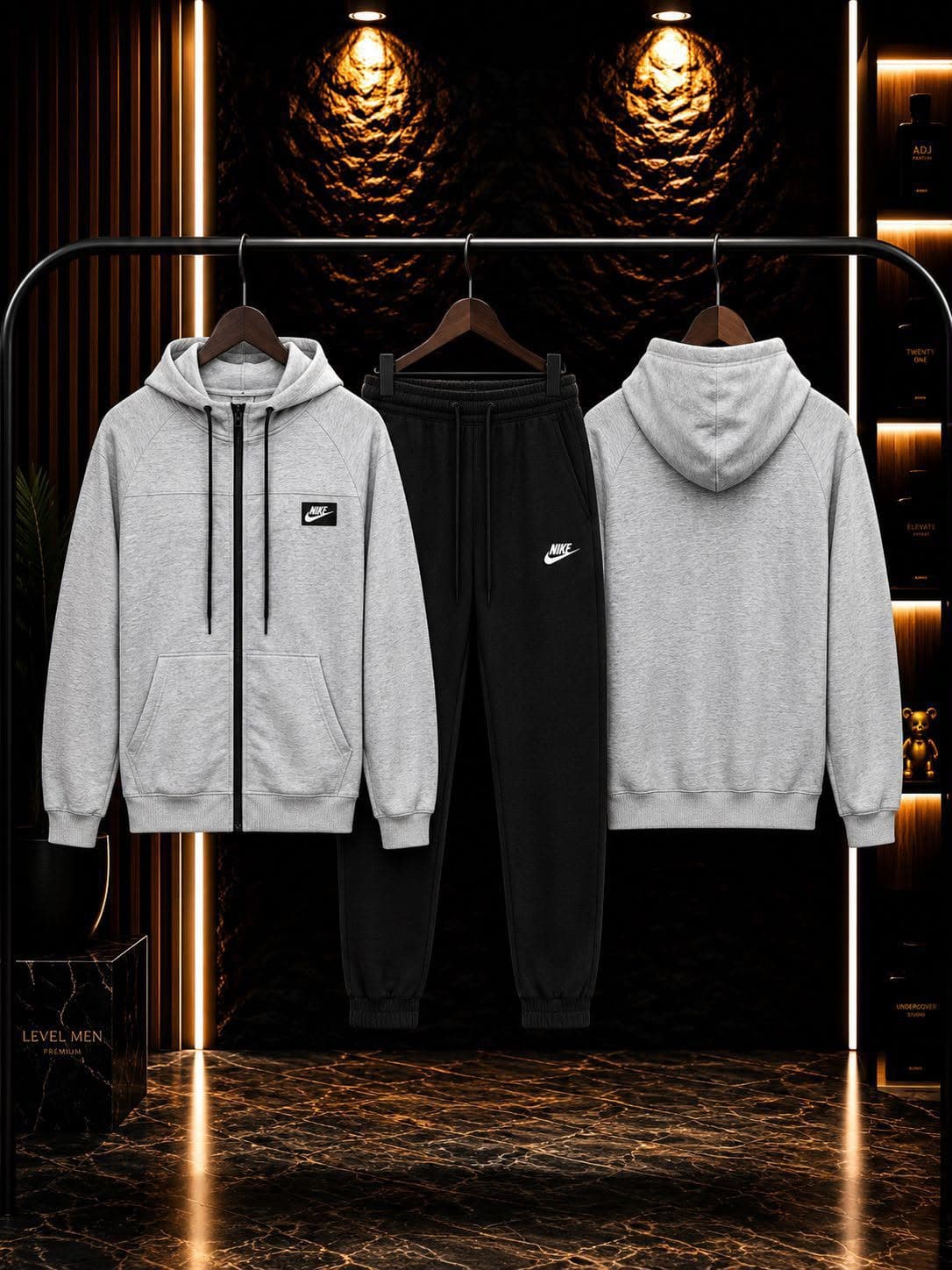 Conjunto Nike Gris Negro 1